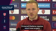 Arsenal star Miedema sidelined for 'several weeks' with minor knee surgery