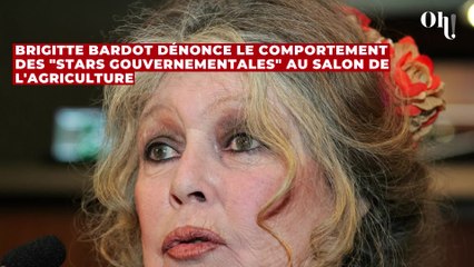 Brigitte Bardot dénonce le comportement des "stars gouvernementales" au Salon de l'agriculture