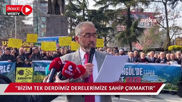 Uzungöl'de yapılması planlanan HES'e vatandaştan protesto