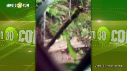 Ejército destruye una estructura para hacer minería ilegal en San Carlos