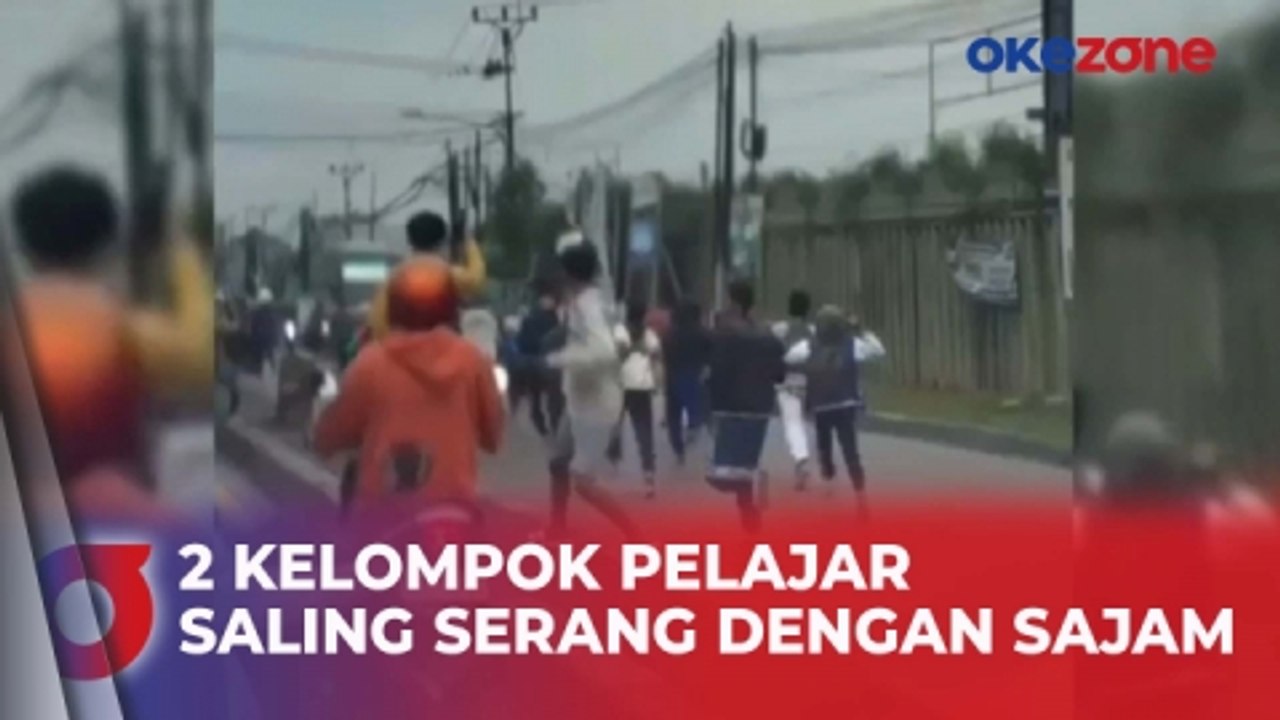 Detik-Detik 2 Kelompok Pelajar Saling Serang Dengan Sajam Di Tengah ...