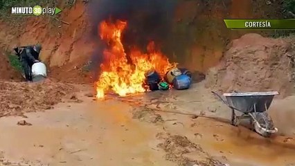 Buen golpe Más de 500 millones en maquinaria pesada destruida en San Roque