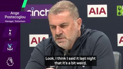 'Bit weird' winning at London Football Awards - Postecoglou