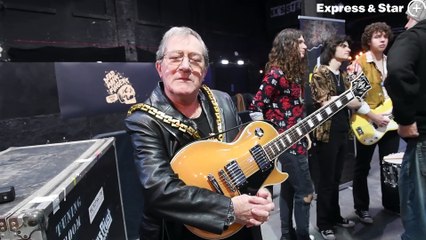 Mayor of Wolverhampton promotes Mayorfest at KK's Steel Mill.