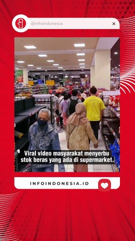 Panic Buying! Warga Serbu Stok Beras di Supermarket