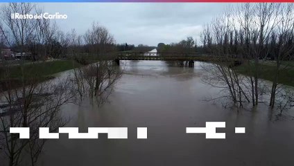 Fiumi in piena: in volo sul Secchia