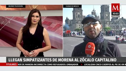 Descargar video: Simpatizantes de Morena comienzan a llegar al Zócalo para arranque de campaña de Claudia Sheinbaum