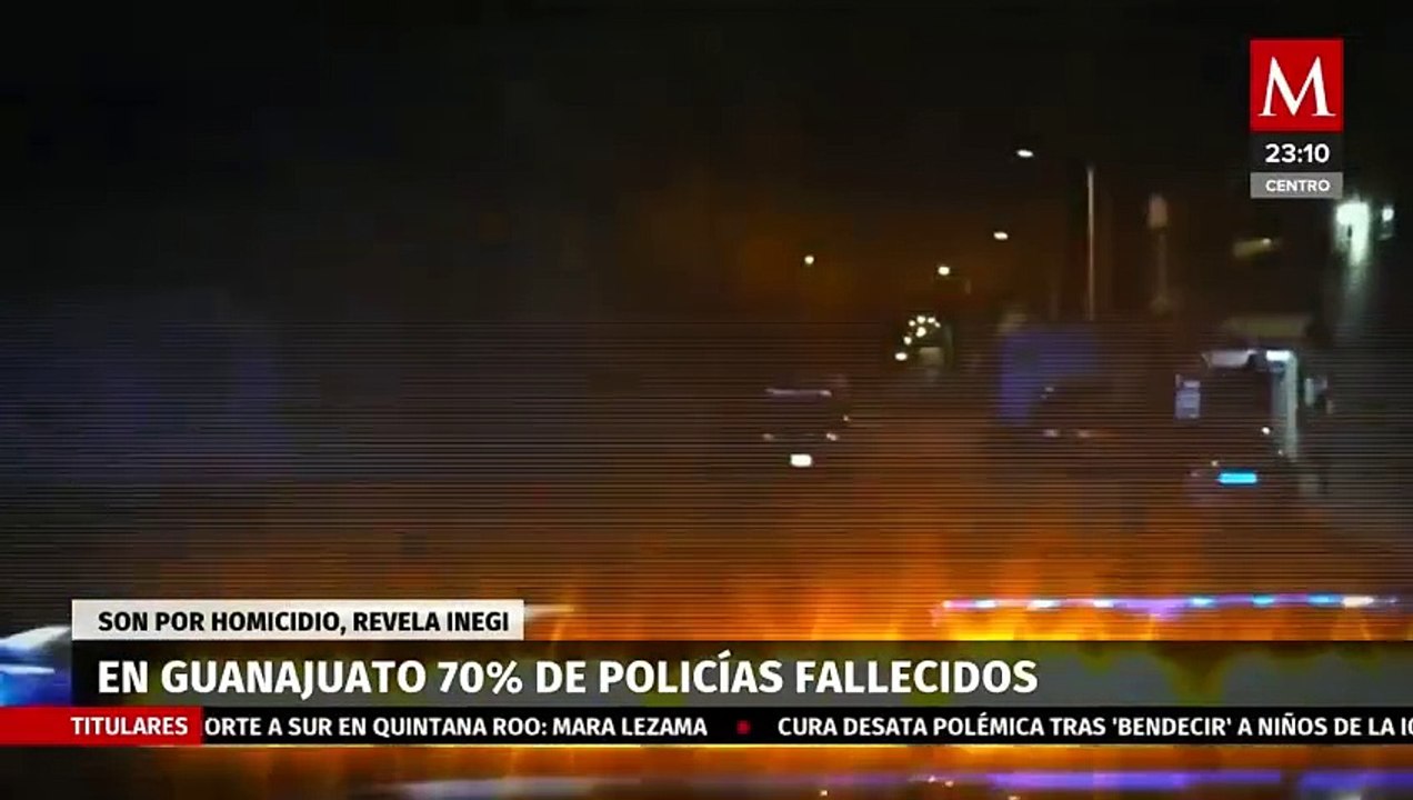 El INEGI informa que el 70% de muerte de policías se debe a homicidios