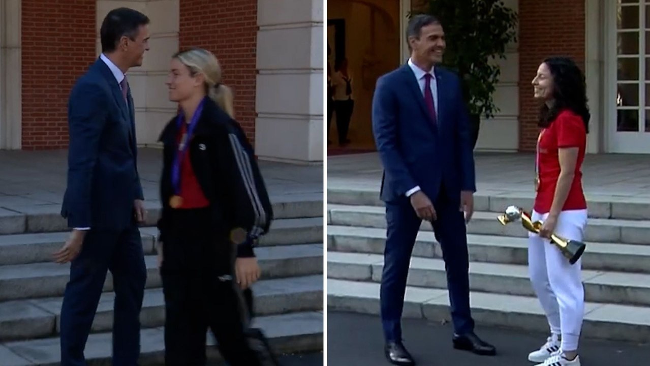 La diferencia en el saludo de Pedro Sánchez a las jugadoras de la Selección tras ganar el Mundial y la Nations League
