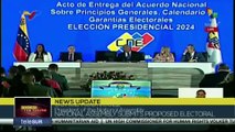 Venezuelan NA submits dialogue agreement and proposed 2024 electoral calendar to the CNE