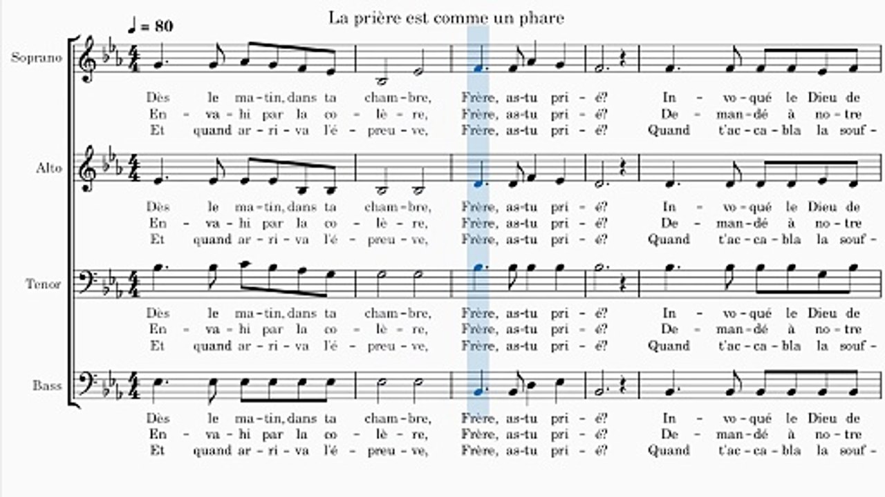 La prière est comme un phare/Frère, as-tu prié? (Cantique No 75)