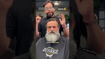 Barbeiro viraliza ao 'transformar clientes' usando técnicas de visagismo em MT #shorts