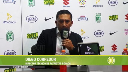 2-08-18 Entrenador de Patriotas hablo sobre las claves para sacarle el empate a Nacional