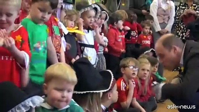 William in Galles per la festa del Patrono San David