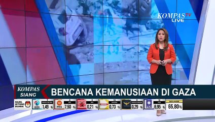 Di Antara Puing-Puing Bangunan, Warga Palestina Mencari Korban Selamat