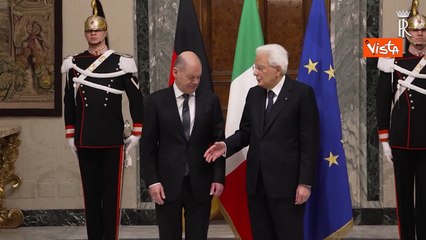 Mattarella riceve al Quirinale il cancelliere tedesco Scholz