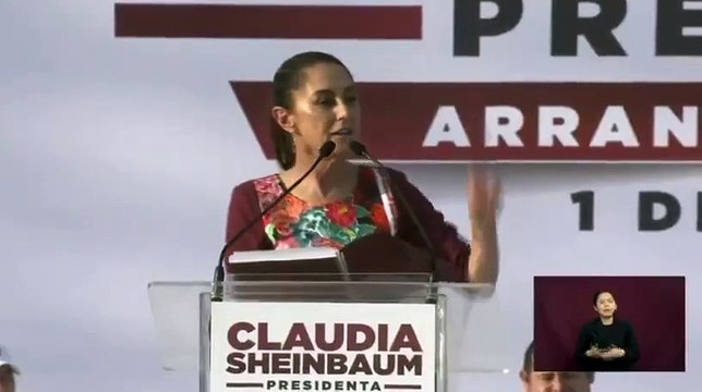 Claudia Sheinbaum resbala e invita a que siga la corrupción en su arranque de campaña