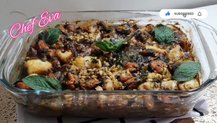 Mejillones y merluza con verduras المحار وسمك النازلي بالخضروات