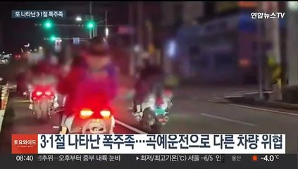 신호위반에 곡예운전…'3·1절 폭주족' 무더기 검거