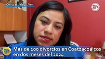 Más de 100 divorcios en Coatzacoalcos en dos meses del 2024