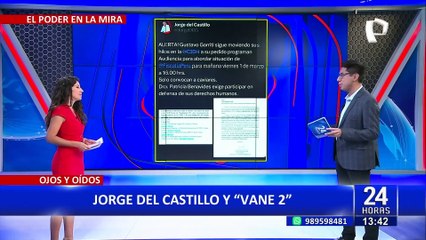 "Vane 2": Presunto alias de Patricia Benavides fue revelado por Jorge del Castillo