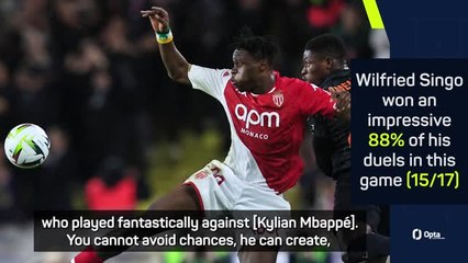Singo impresses Monaco boss Hutter against subbed Mbappé
