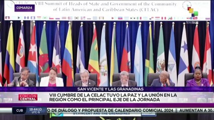 En San Vicente y las Granadinas tuvo lugar la primera jornada de la VIII Cumbre de la Celac
