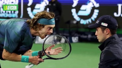 Andrey Rublev es descalificado del Torneo de Dubái por gritarle a un juez en la cara