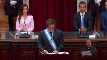 Milei discursa na abertura do Congresso argentino