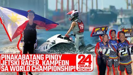 Pinakabatang Pinoy jetski racer, kampeon sa world championship! | 24 Oras Shorts