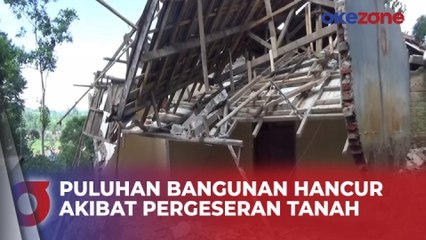 Puluhan Bangunan Hancur akibat Pergeseran Tanah di Cibedug, Bandung Barat