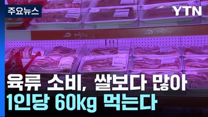 지난해 1인당 육류 소비량 60㎏로 쌀보다 많아 / YTN