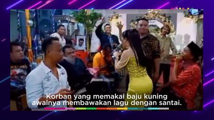 Diremas Bokongnya, Biduan vs Pelaku Baku Hantam di Hajatan