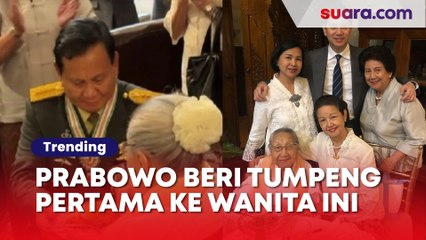 Syukuran Kenaikan Pangkat, Prabowo Subianto Beri Tumpeng Pertama ke Sosok Wanita Ini