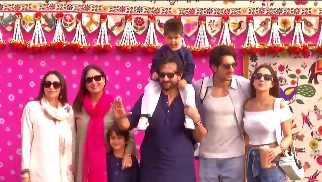 Actor Saif Ali Khan with family in Jamnagar