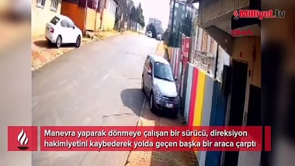 Sultanbeyli'de ilginç kaza kamerada