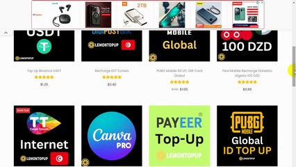 موقع مميز لشحن الالعاب lemontopup الربح من التسويق بالعمولة مع اثبات السحب