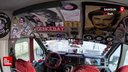 Samsun'da Orhan Gencebay’a benzeyen Müslüm'den yolcularına nostaljik yolculuk