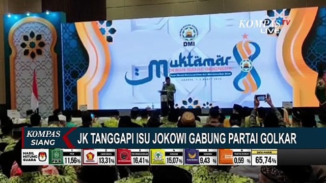 Jusuf Kalla Komentari Isu Jokowi Bakal Gabung ke Golkar dan Jadi Ketua Umum Berikutnya