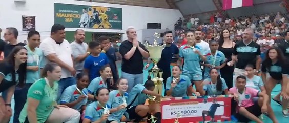 PREMIAÇÃO - CAMPEÃ BARCELONA FEMININO - FUTSAL DE VERÃO 2024 ARTUR NOGUEIRA