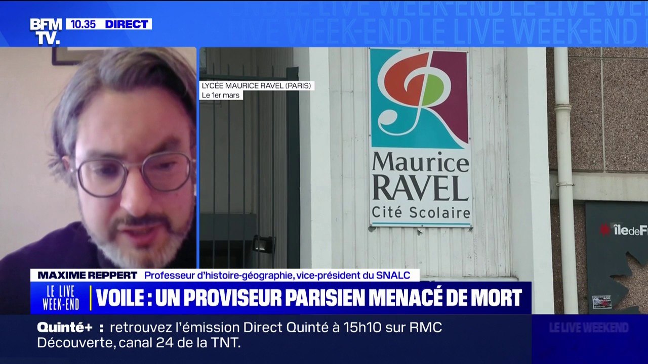 Proviseur menacé de mort: "Aujourd'hui nous exerçons une profession à risque" déclare Maxime Reppert (Professeur d'histoire-géographie, vice-président du SNALC)