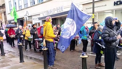 Extinction Rebellion climate change protest in Birmingham