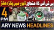 ARY News 4 PM Headlines 2nd March 2024 | Election 2024 - PTI protest