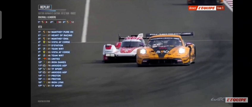 WEC 2024 Qatar 1812 Km Race Estre Shahin Close Call