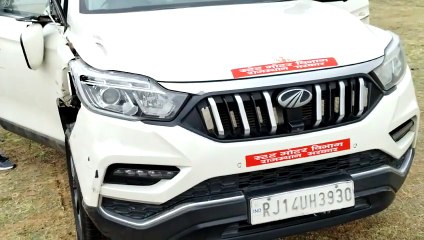 जलदाय मंत्री के काफिले में घुसी बाइक: कार क्षतिग्रस्त, युवक की मौत