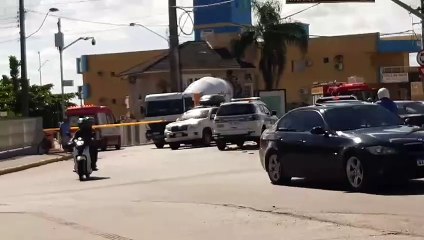 URGENTE: Colisão entre bicicleta e caminhão mata jovem argentino em Bombinhas