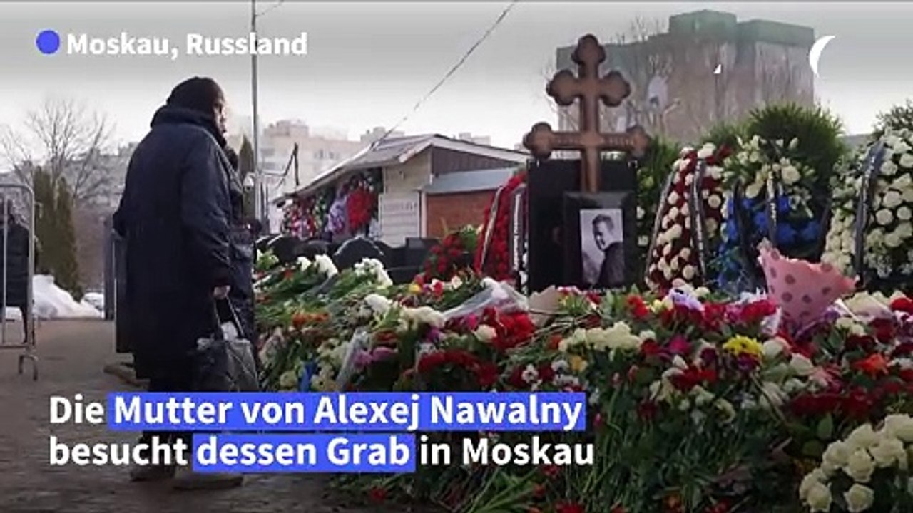 Nawalnys Mutter besucht Grab ihres Sohnes in Moskau
