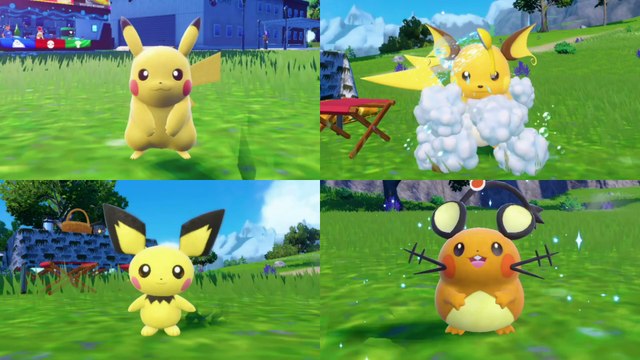 【Pokémon Écarlate et Violet】Pikachu & Dedenne & Pohm et chromatique Pique-nique mignon!