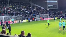 Fulham vs Brighton: Albion players practice their finishing in shooting drill