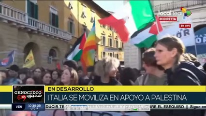 Italia se moviliza en respaldo a Palestina